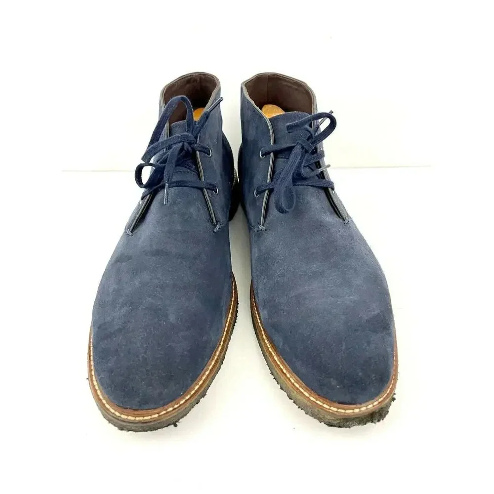 Blue Leather Lace Up Oxfords US 10.5 Dress‎ Shoes The Men's Store Bloomingdale's